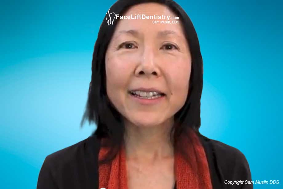 Bad Bite, Jaw Pain, Reversing the Old Lady Look - Before and After Photo